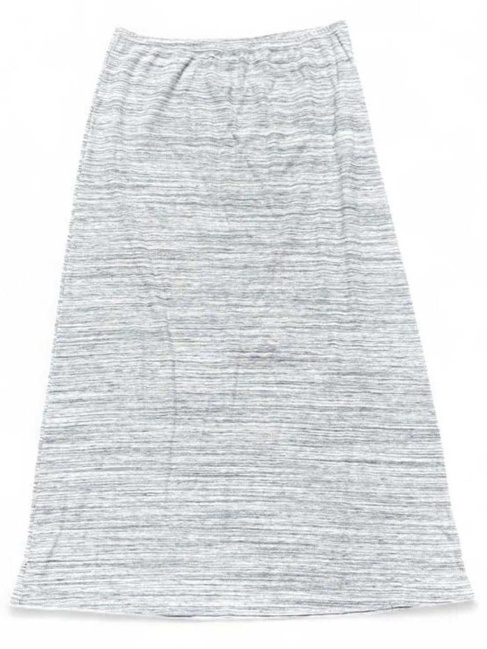Gray waffle knit midi skirt with elastic waistband by Hashtag
